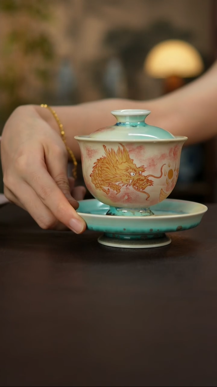 景德镇陶瓷杯碗柴烧多人