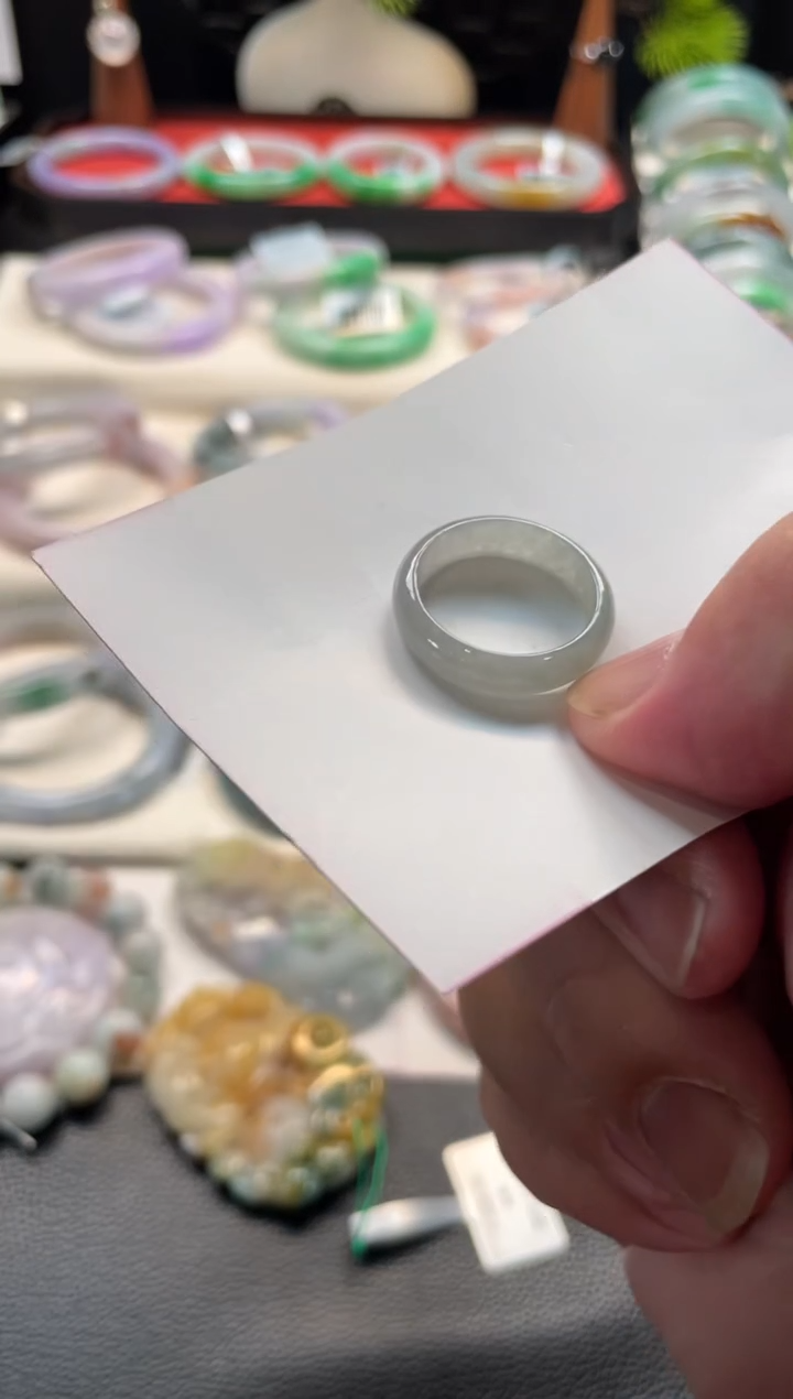 未镶嵌戒指翡翠26号链接 有纹裂 2021