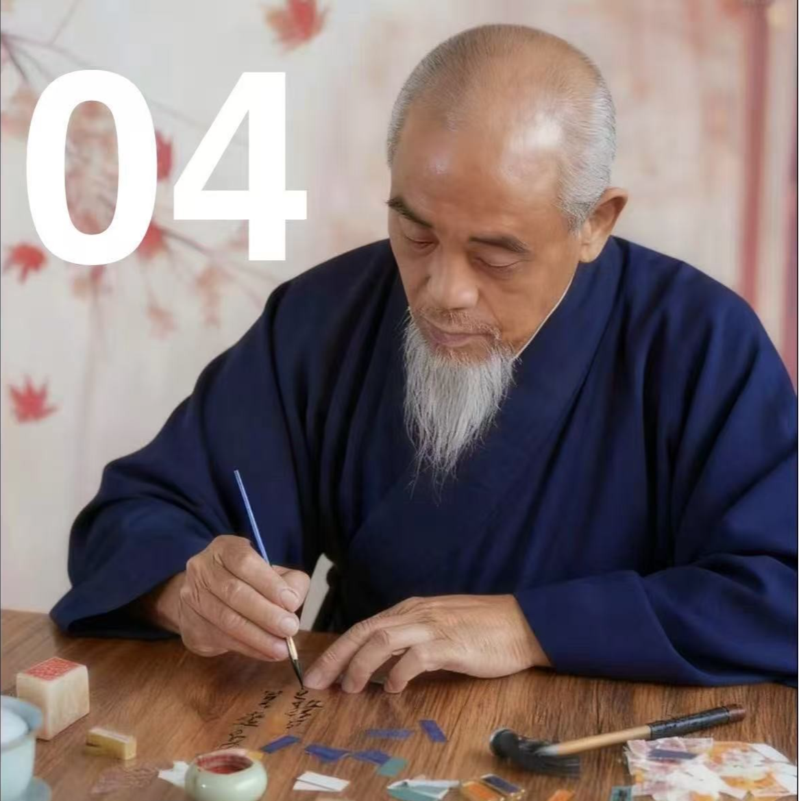 合金吊坠 4白【紫薇吊坠】招财开运师傅手绘【已处理】送师傅1对1指导