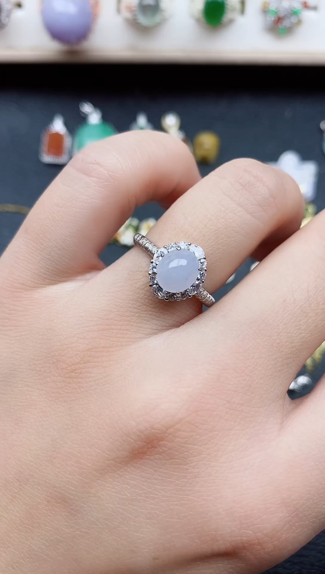 【闪购商品】翡翠戒指银S925镶嵌11111