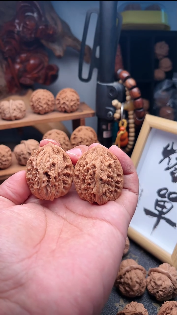 吊坠文玩核桃麦穗虎头41