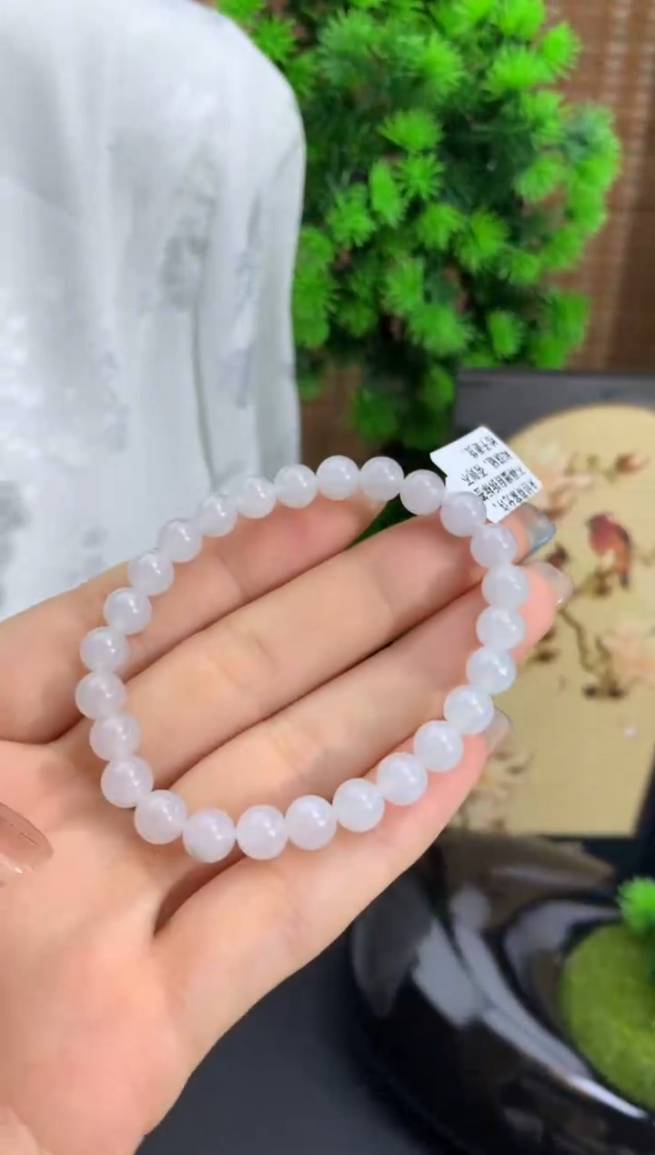 【闪购商品】翡翠手链未镶嵌卡6.9mm