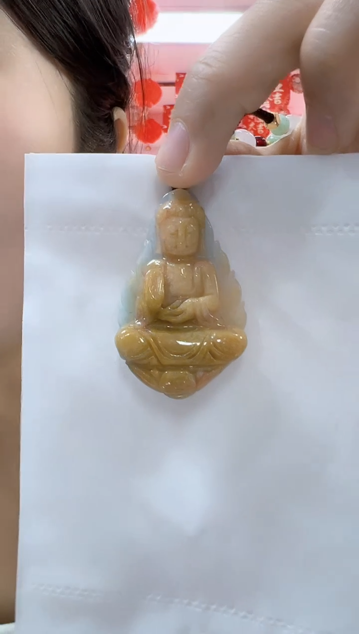 【闪购商品】翡翠颈饰未镶嵌孤品观音