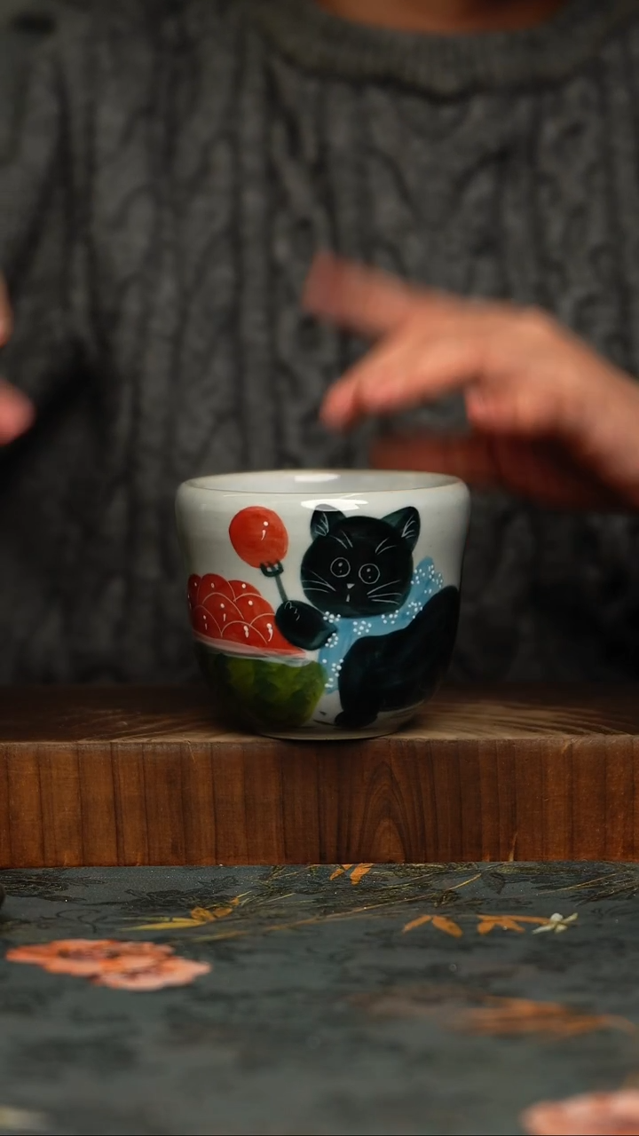 瓷片釉下彩手工手绘同款