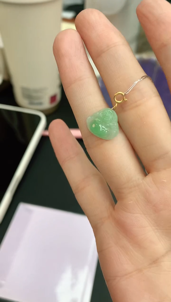 【闪购商品】翡翠颈饰18K金镶嵌赠礼盒证书 小君