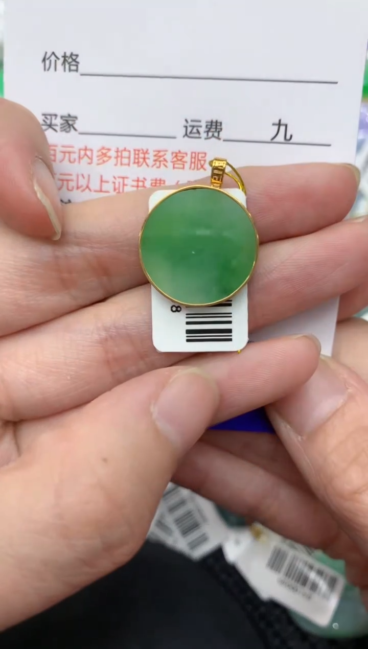 【闪购商品】翡翠颈饰18K金镶嵌11111111