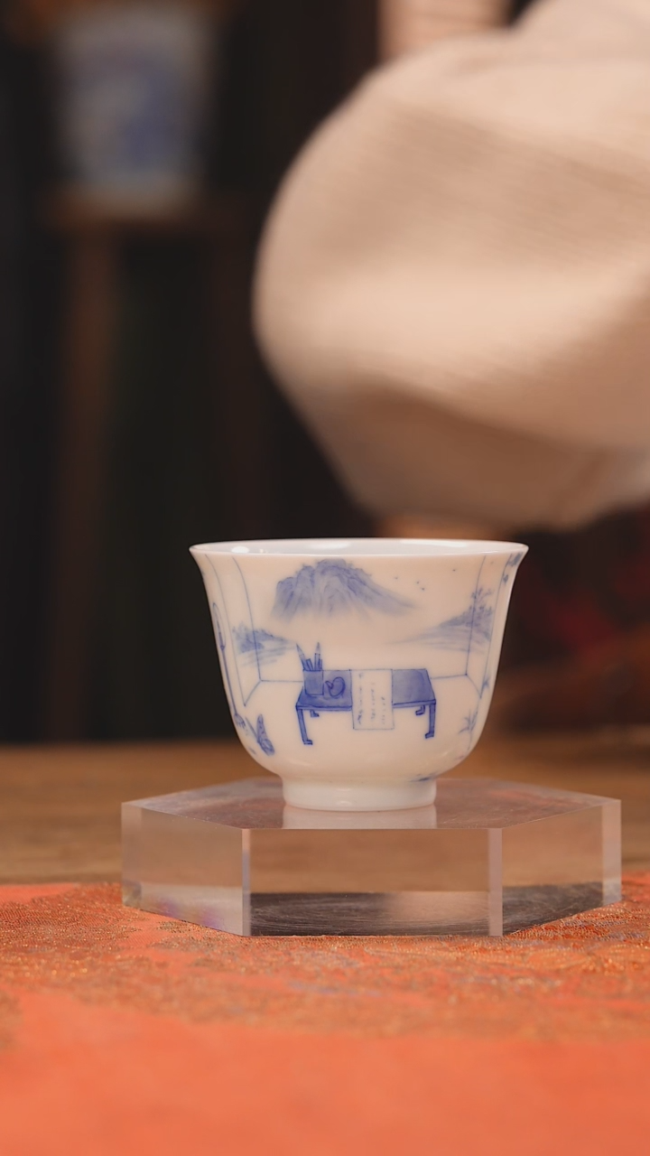 【闪购商品】杯赋春寻隐 博古图杯