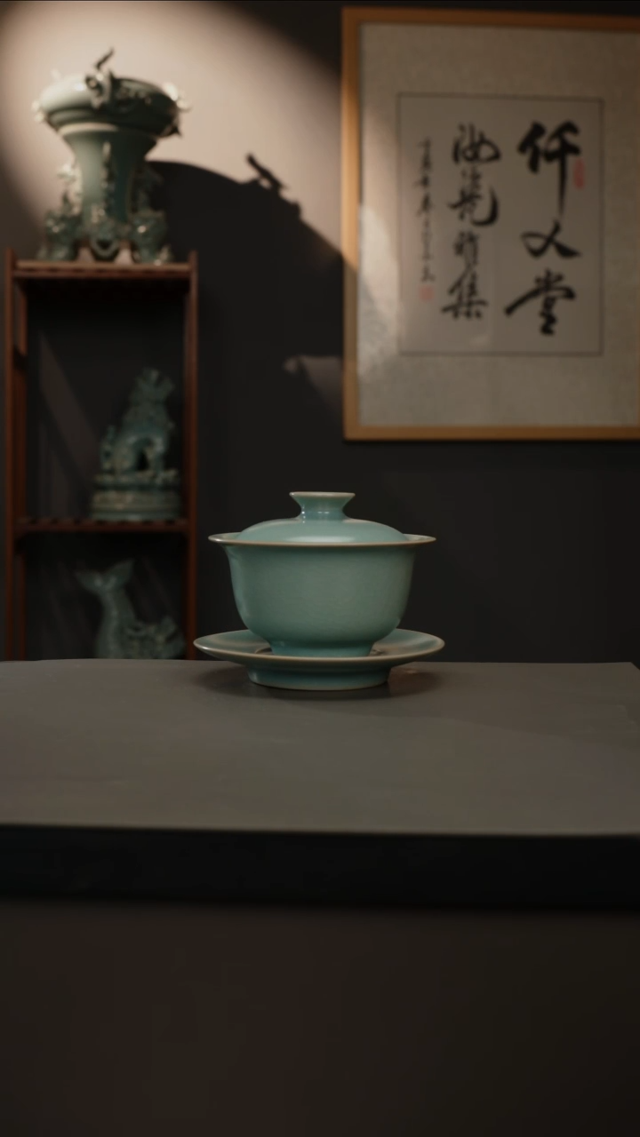 【闪购商品】杯仿古釉原矿 元宝三才