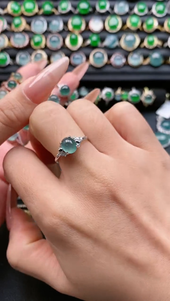 【闪购商品】翡翠戒指银S925镶嵌11111111
