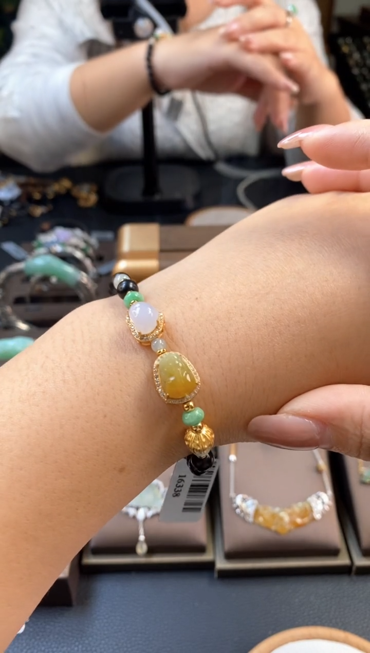 颈饰银S925镶嵌翡翠16338