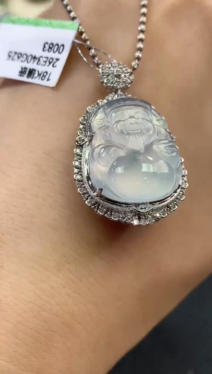 【闪购商品】翡翠吊坠(不含链)18K金镶嵌 C135