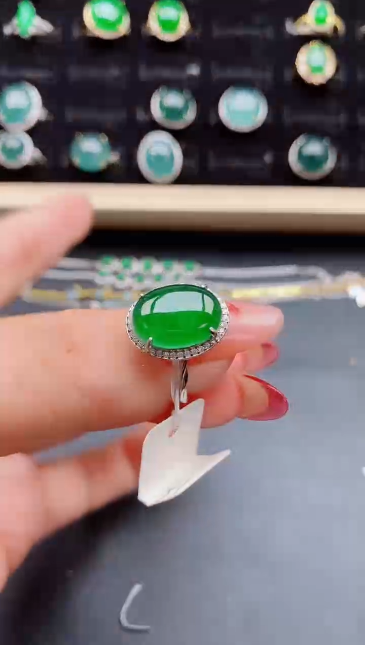 【闪购商品】翡翠戒指银S925镶嵌321321