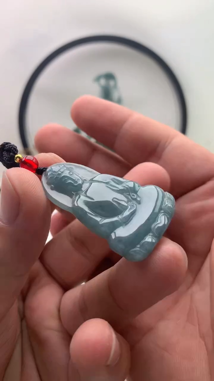 翡翠未镶嵌颈饰小观音【品质一般能接受再拍】