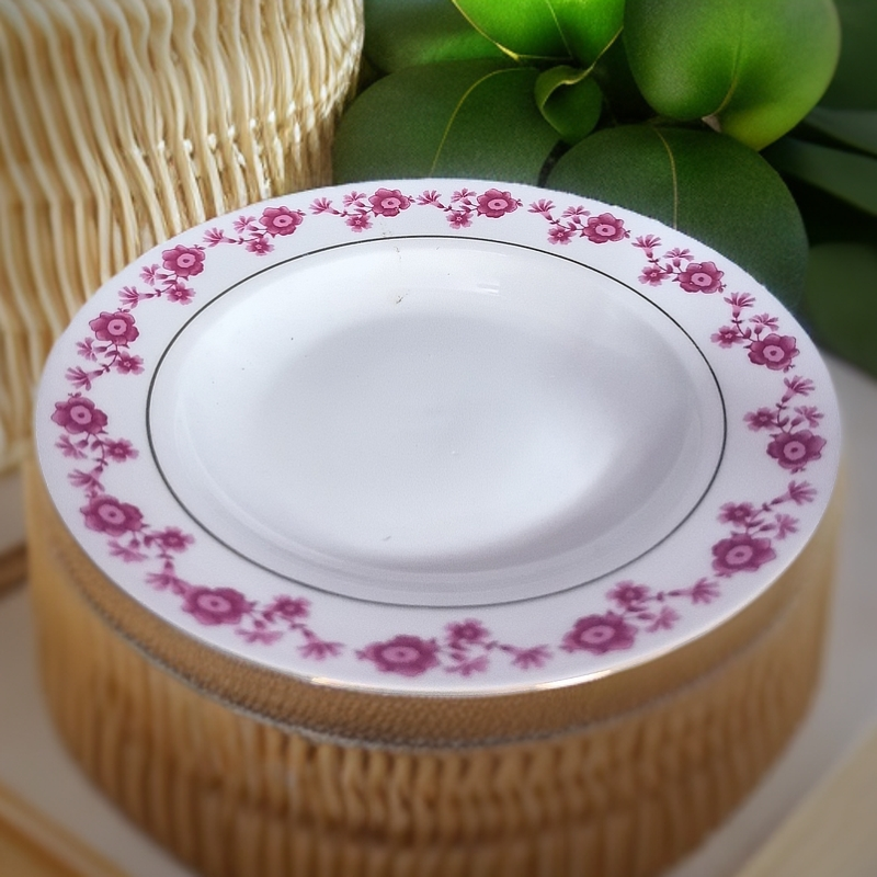 景德镇小红花8寸深盘