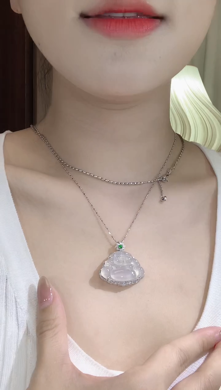 翡翠18K金镶嵌吊坠(不含链)A41 多样性发一件