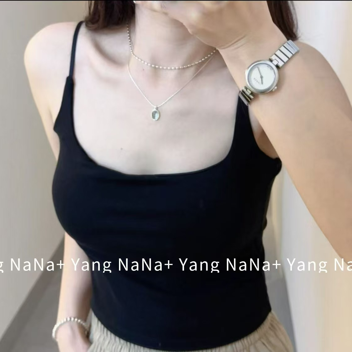 【早春穿搭】百搭背心时尚简约女士打底702吊带吊带美背（自带胸垫）