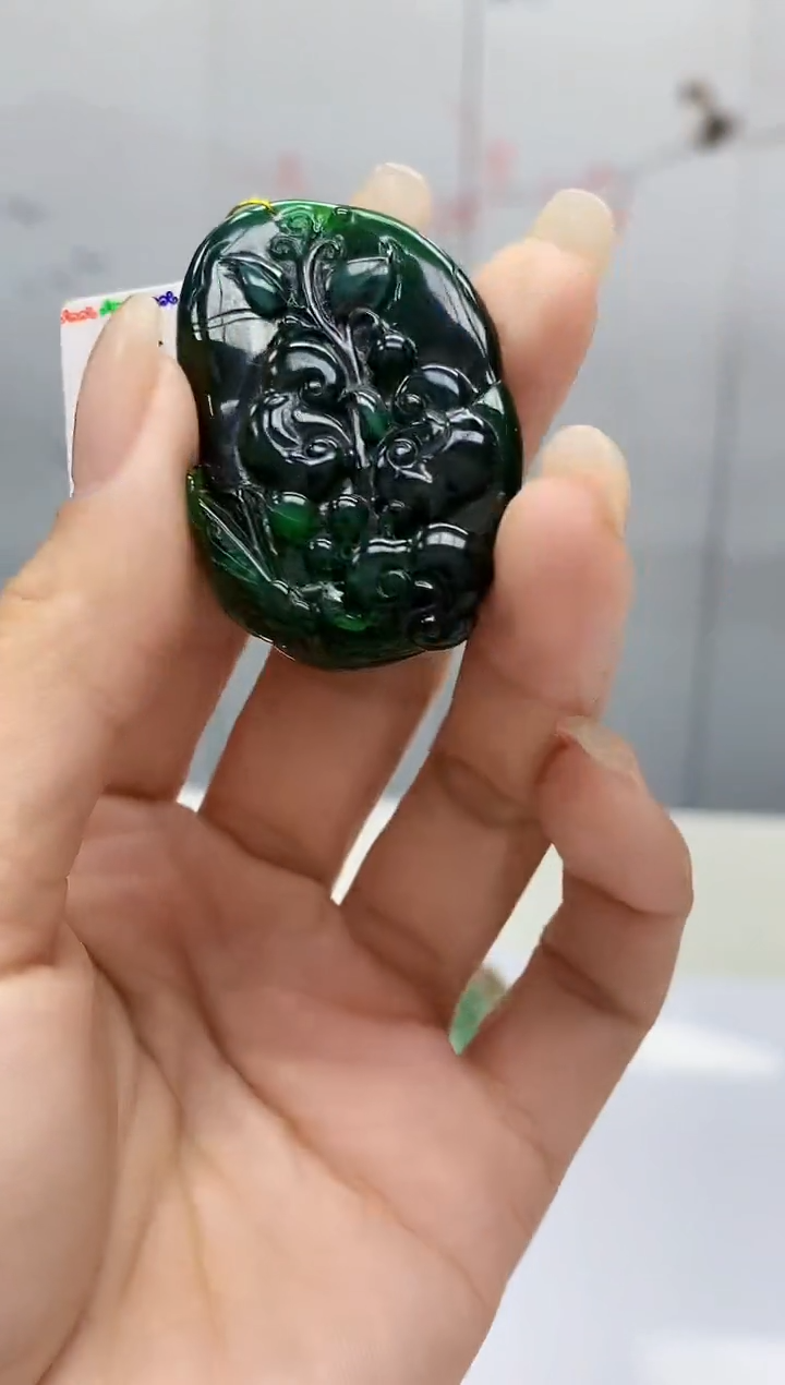 【闪购商品】定制翡翠未镶嵌4852lr-毛货挂件22