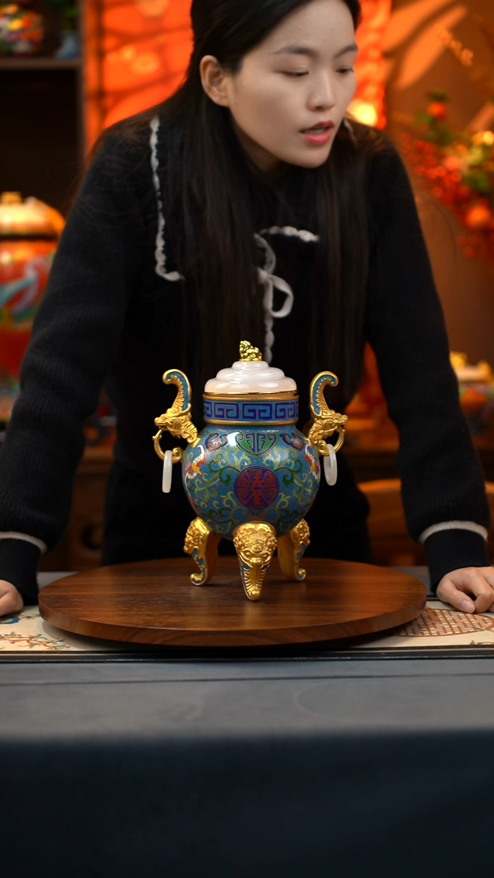 【闪购商品】摆件景泰蓝香炉特价一套