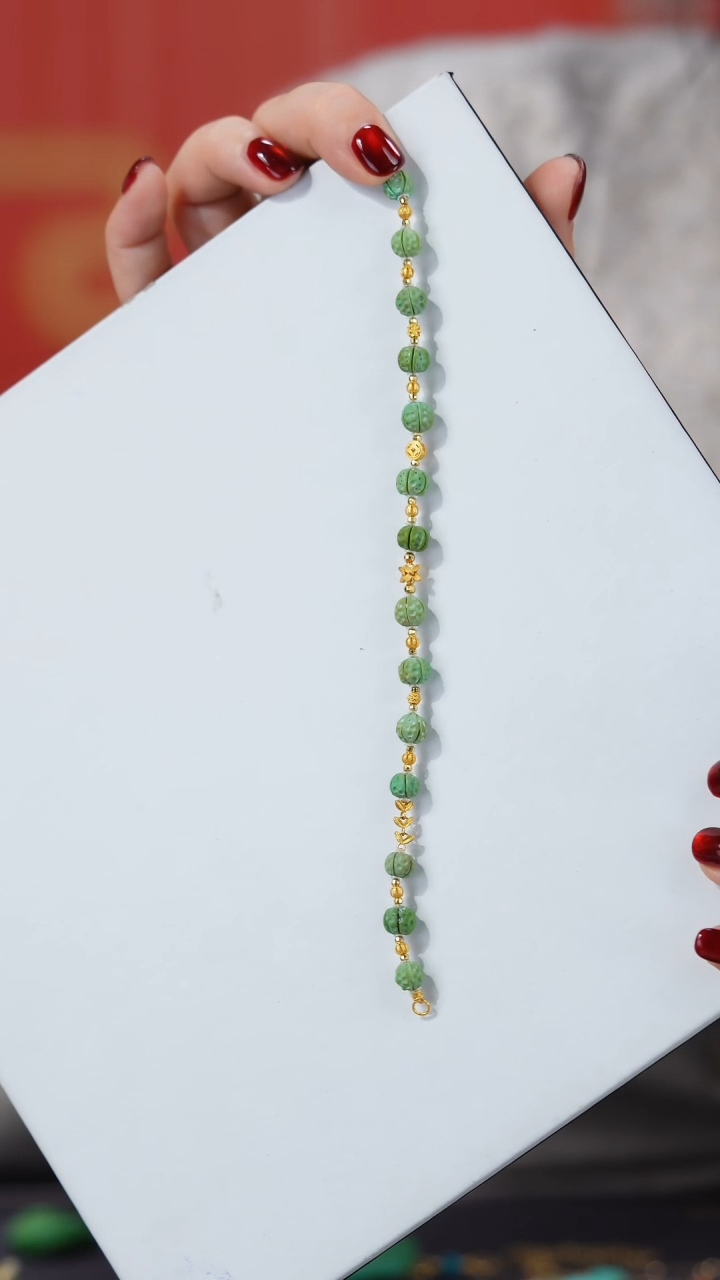 【闪购商品】绿松石手链18K金镶嵌1