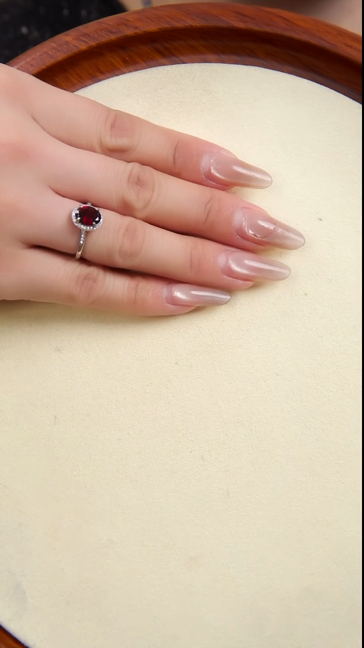 【闪购商品】石榴石戒指未镶嵌天然石榴石戒指