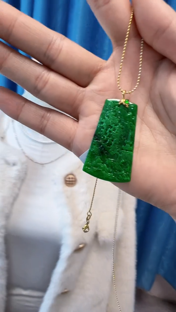 【闪购商品】定制翡翠18K金镶嵌1800元