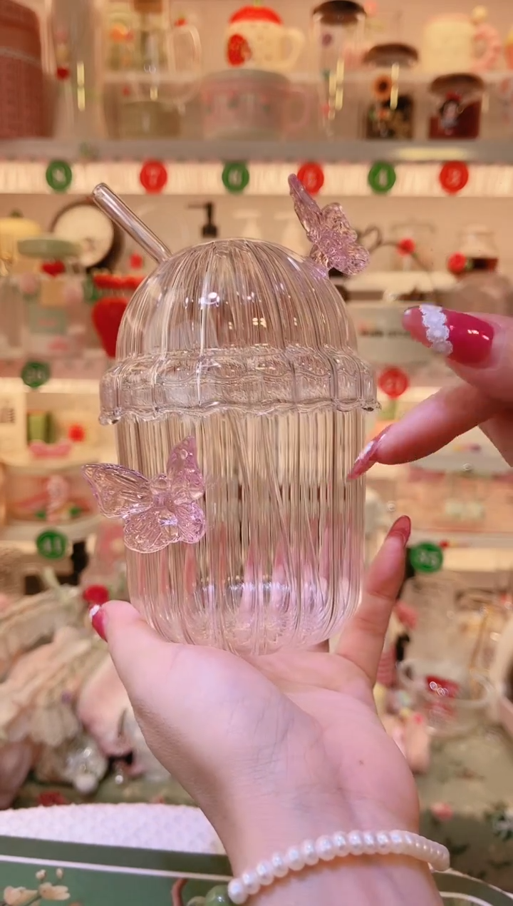 蝶恋花吸管杯——手工制作品质好！
