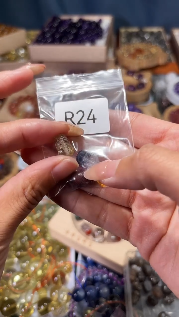 未镶嵌手串水晶观*R24金发貔貅单颗