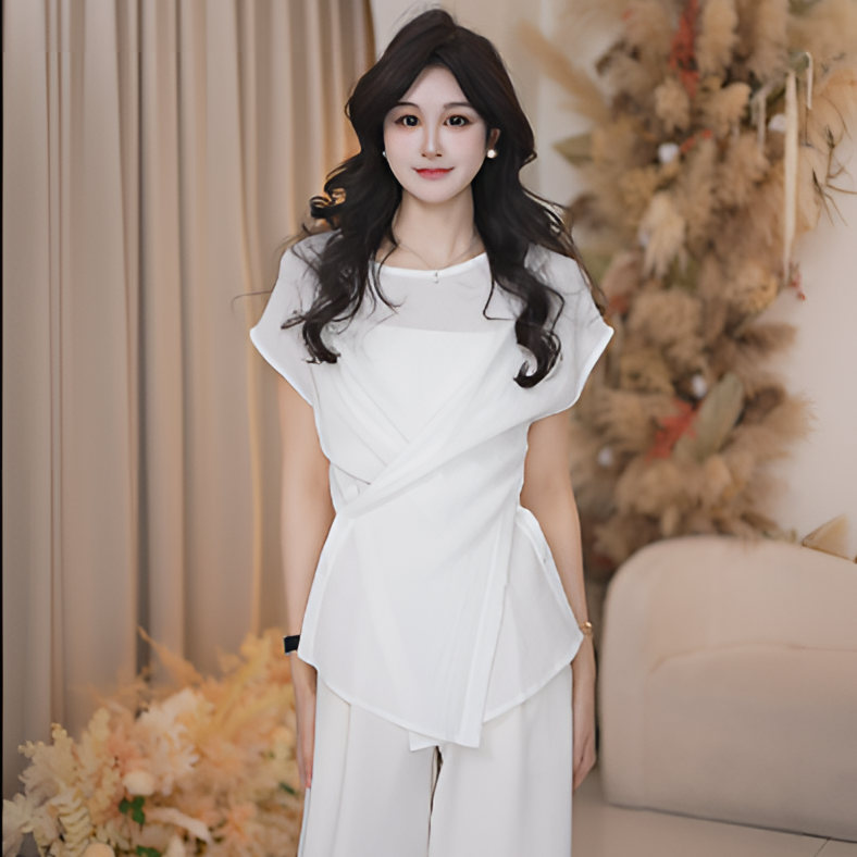 Basic House/百家好春季气质小众休闲时尚无袖衬衫B1335B5GV72