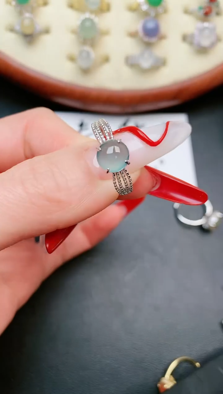 【闪购商品】翡翠戒指银S925镶嵌.....