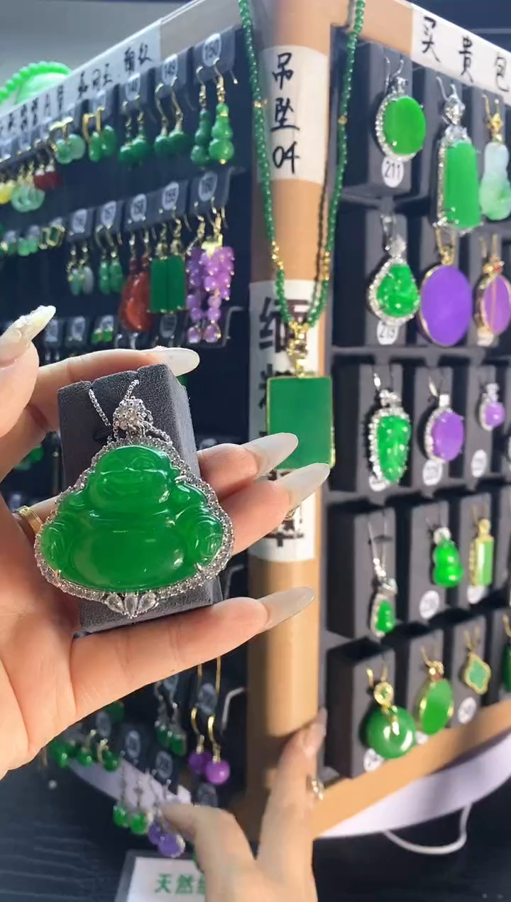 【闪购商品】翡翠耳饰银S925镶嵌241...