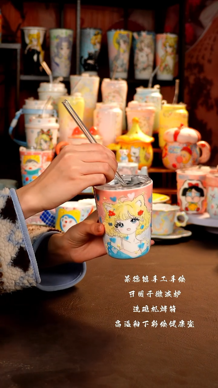 景德镇设计款手工手绘杯杯