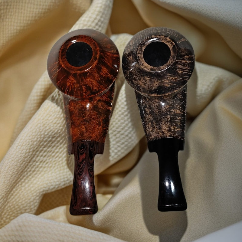 老李头乡村款光面宽背牛头石楠木烟斗