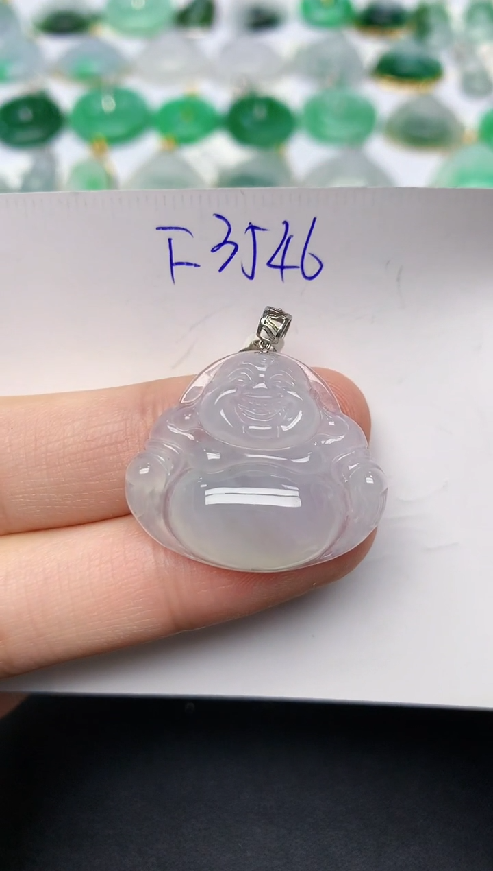 颈饰18K金镶嵌翡翠 天然缅甸A货翡翠百元以上9元证书费自理