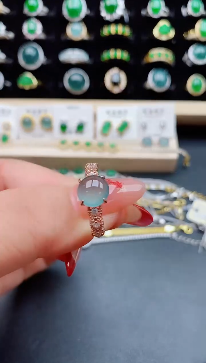 【闪购商品】翡翠戒指银S925镶嵌321321