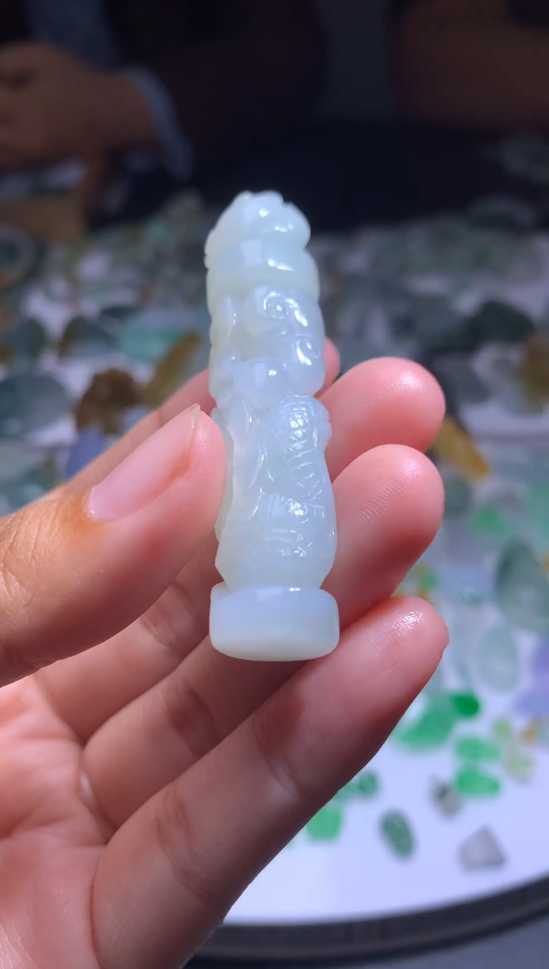 未镶嵌定制翡翠空***热毛货