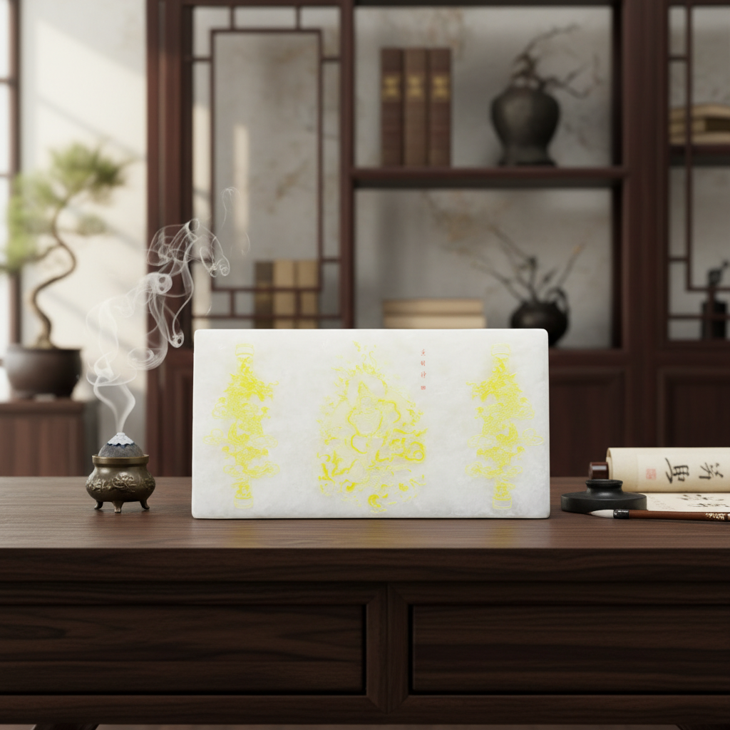 抖音质检先鉴后发出具证书天然保真和田玉白玉四斤黄财神