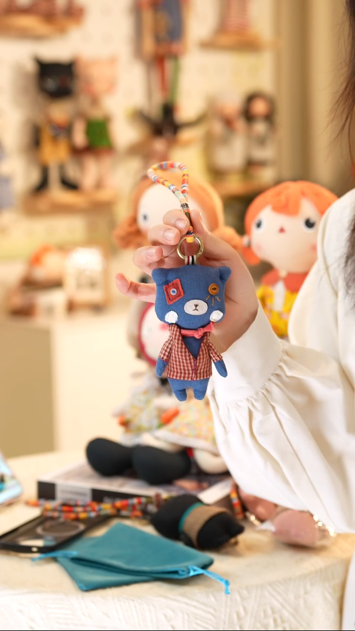 棉设计师款—蓝色布丁熊