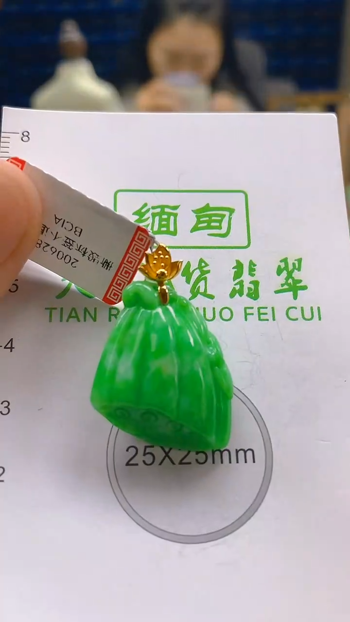 颈饰18K金镶嵌翡翠新号开播 全场乱卖