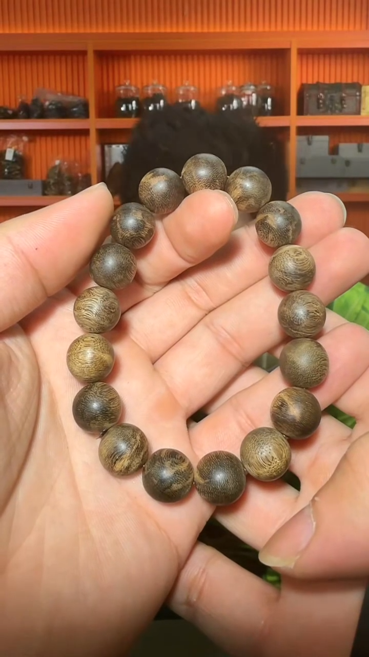 沉香手串98号单圈伽罗16g1.2多样性发一