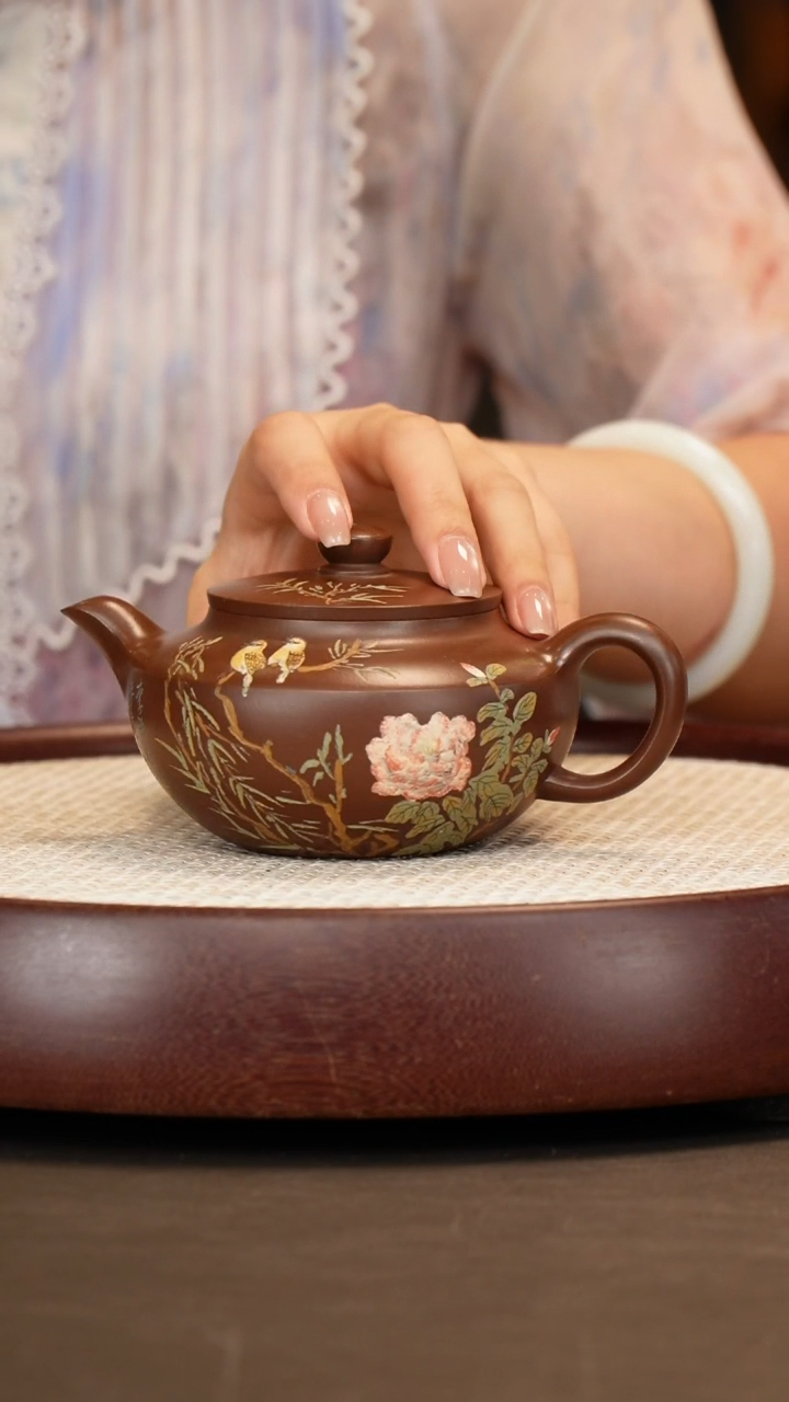 茶壶紫砂【邵忠源】紫泥汉扁    280CC