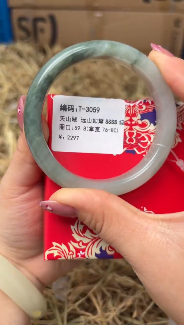 未镶嵌手镯石英质玉T-3059