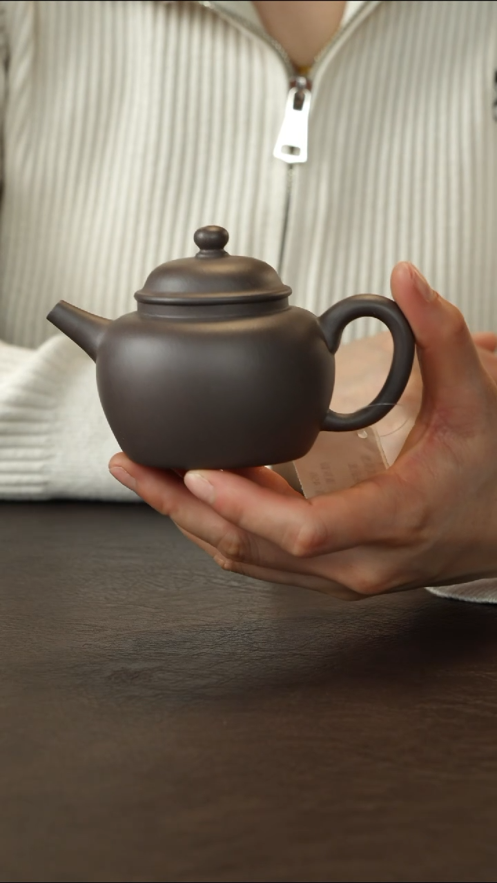 茶壶紫砂青灰段泥 明式执壶 150cc