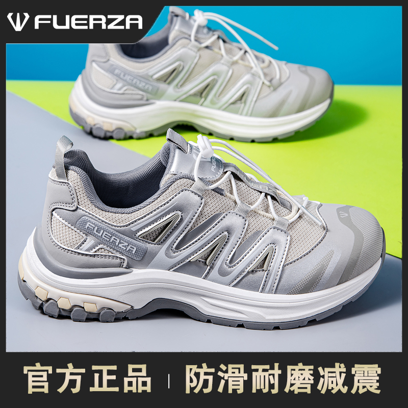 FUERZA夏季老爹鞋运动休闲时尚透气网面鞋徒步超轻户外散步跑鞋