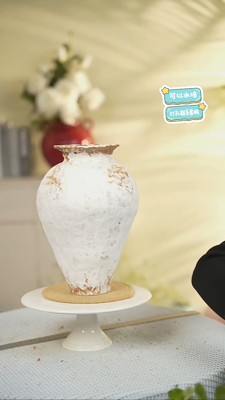 素雪景德镇水培陶瓷花瓶摆件