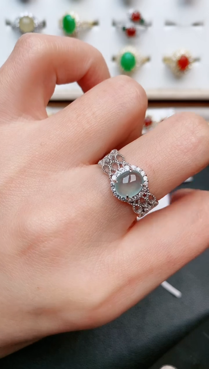 【闪购商品】翡翠戒指银S925镶嵌.....