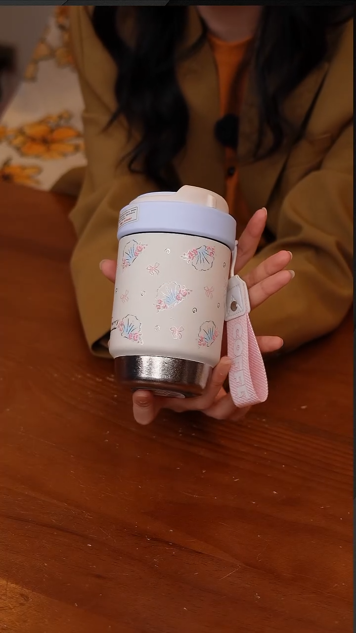 陶90-贝壳海洋纯钛保温杯500ml