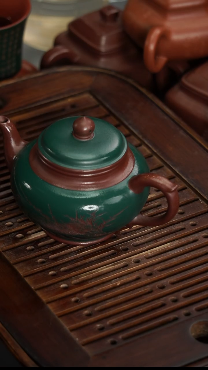 茶壶紫砂宜兴紫砂粉浆笑樱200毫升