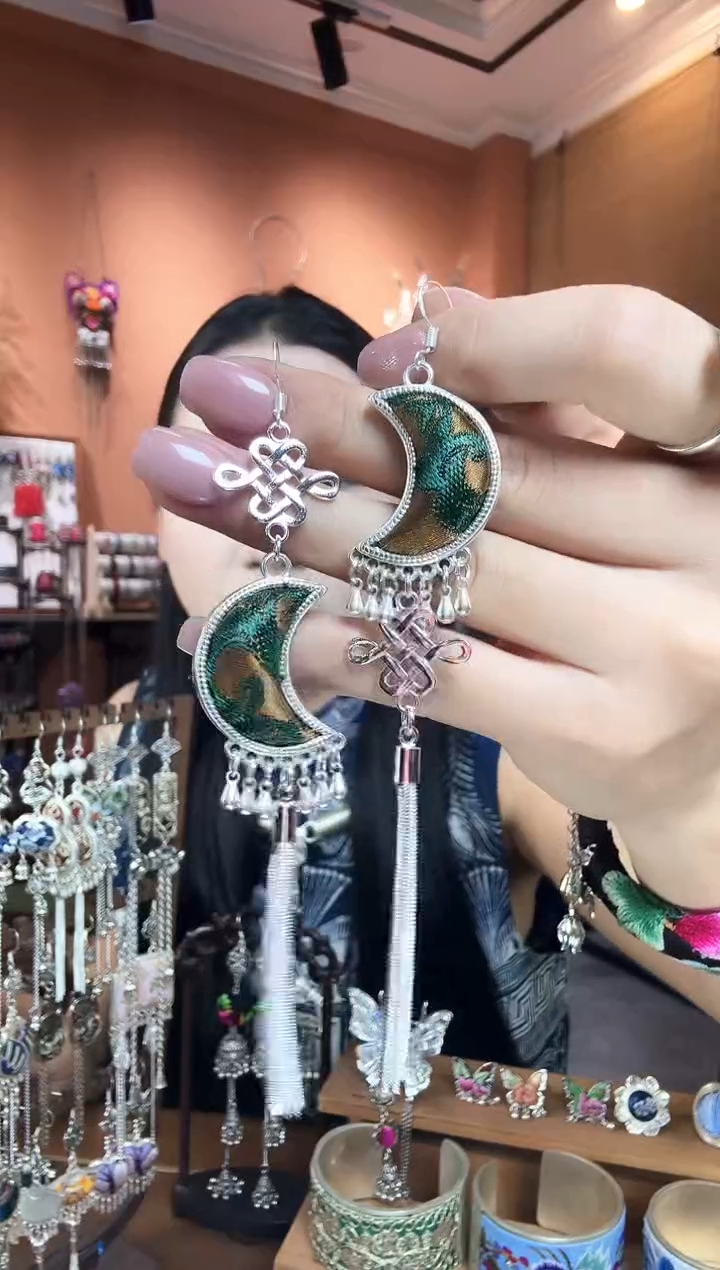 刺绣纯手工民族风耳环