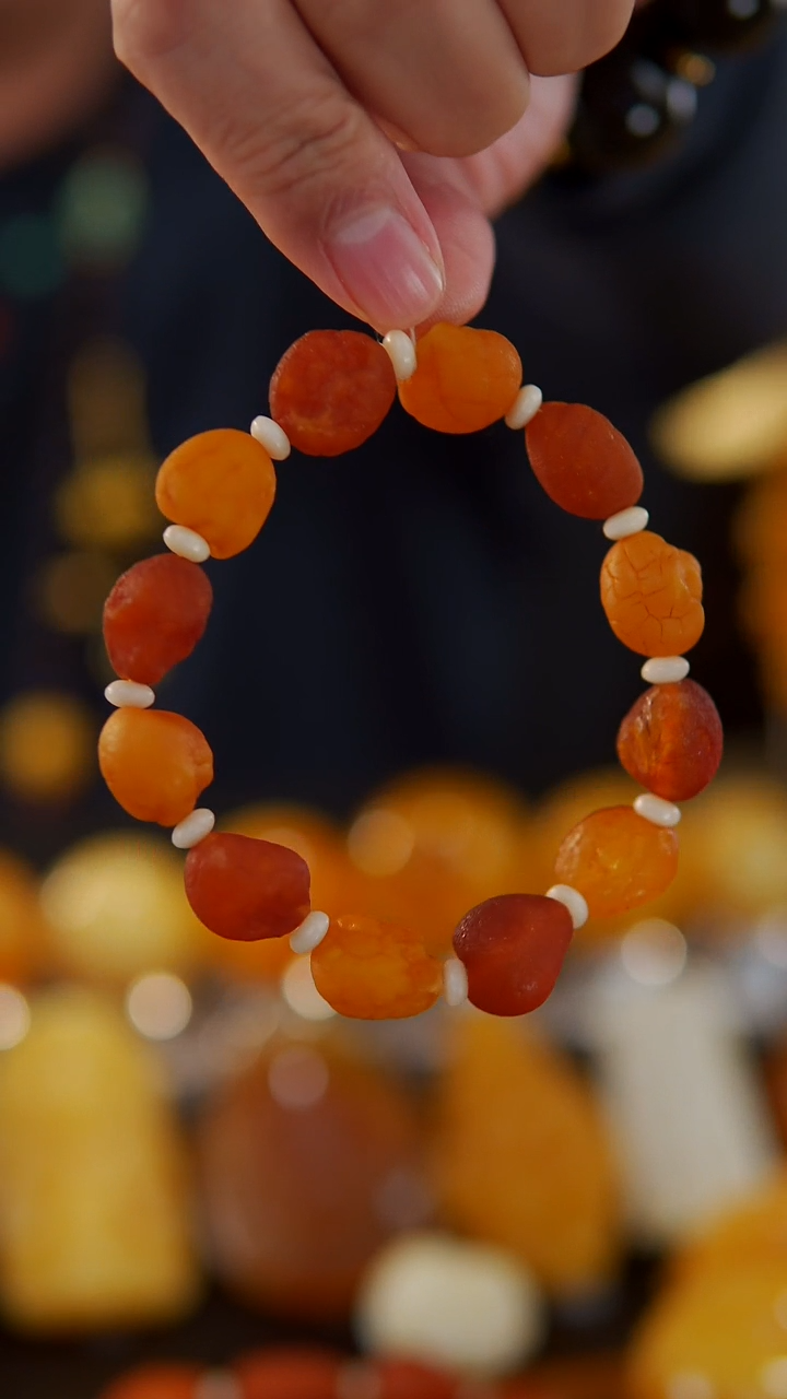 【闪购商品】蜜蜡裸石未镶嵌海漂籽手串19.62