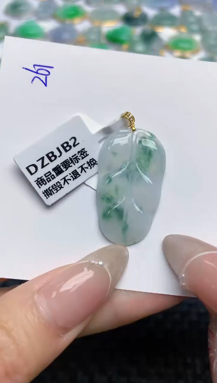 【闪购商品】翡翠颈饰18K金镶嵌 天然翡翠A货